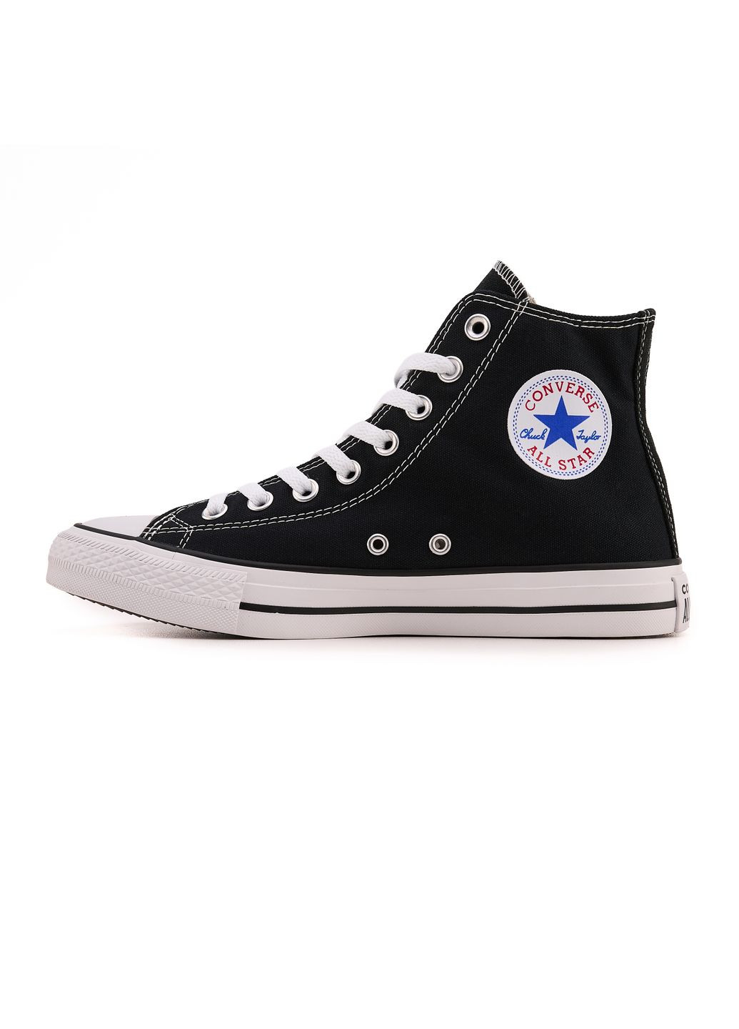 Черные демисезонные кеды мужские converse chuck taylor all star high black white конверс No Brand