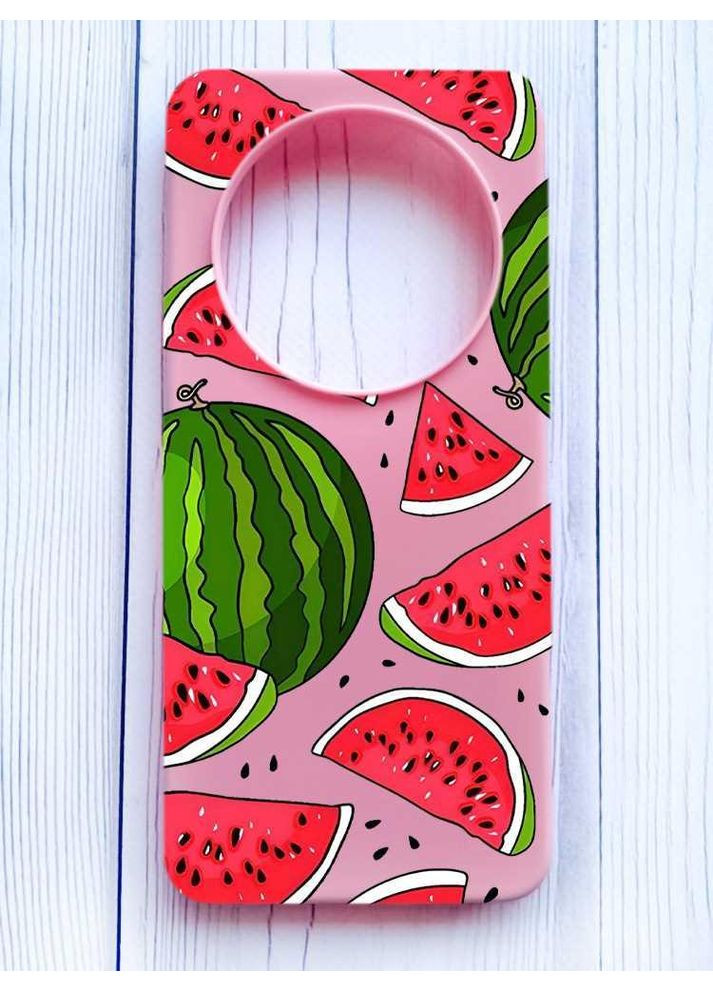 Матовий рожевий чохол на Xiaomi Redmi 14C/Poco C75 Кавуни (принт 341) Creative (355397866)