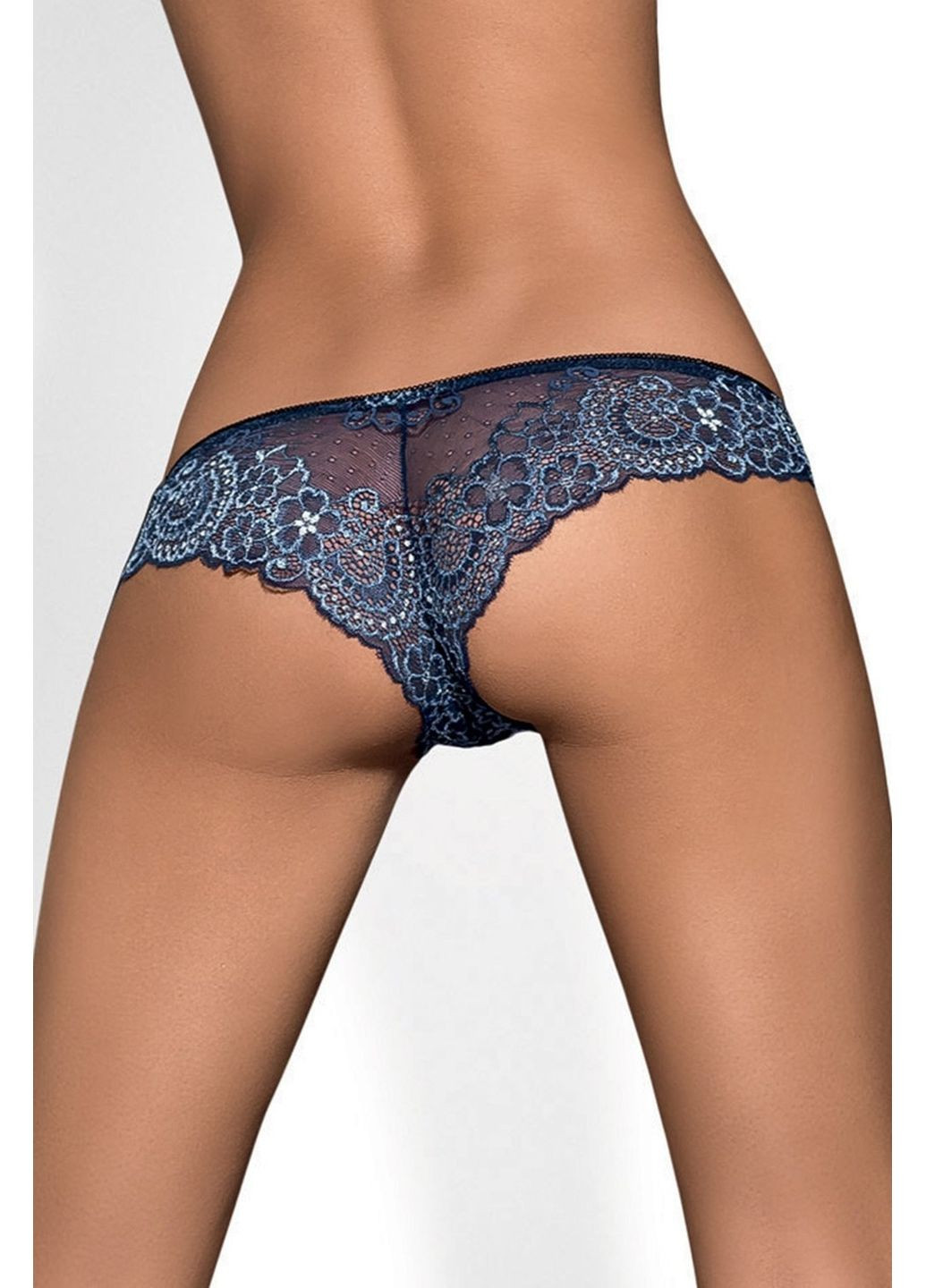 Темно-синий демисезонный кружевные трусики auroria Obsessive