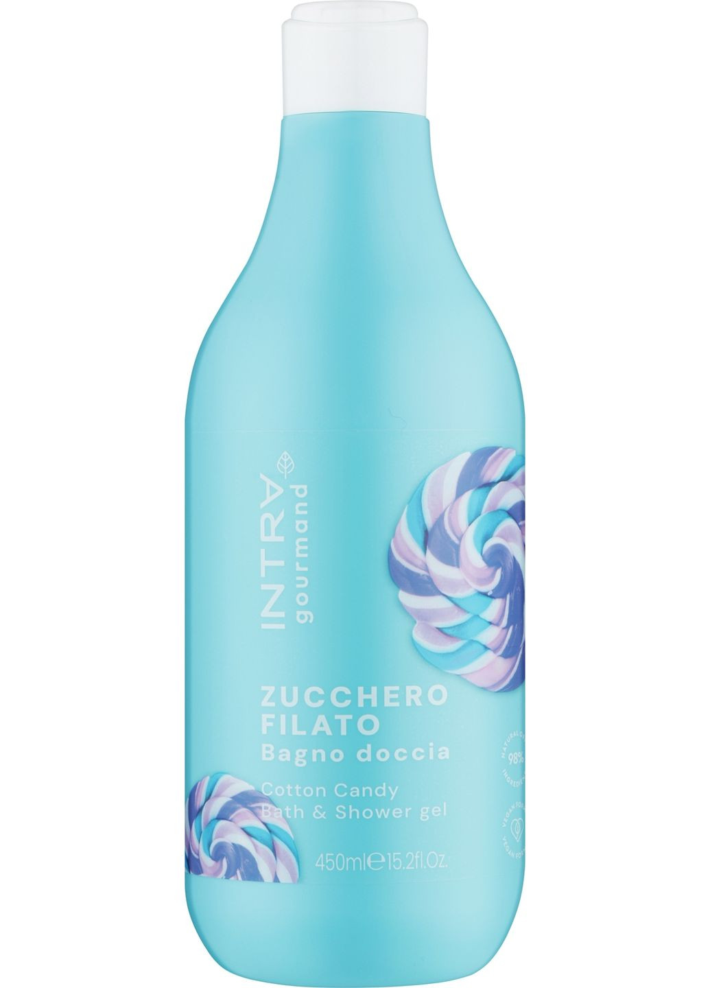 Гель для душу та ванни з ферментованим вівсом "Солодка вата" Gourmand Cotton Candy Bath And Shower Gel 450ml (1477689-33217551) Intra (368870873)