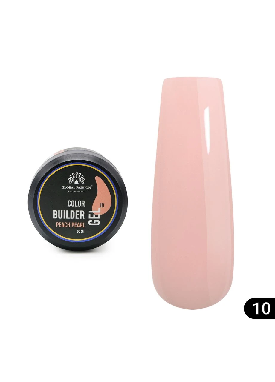 Гель для моделювання нігтів 50 г, Color Builder Gel 10- Peach pearl Global Fashion (392937397)