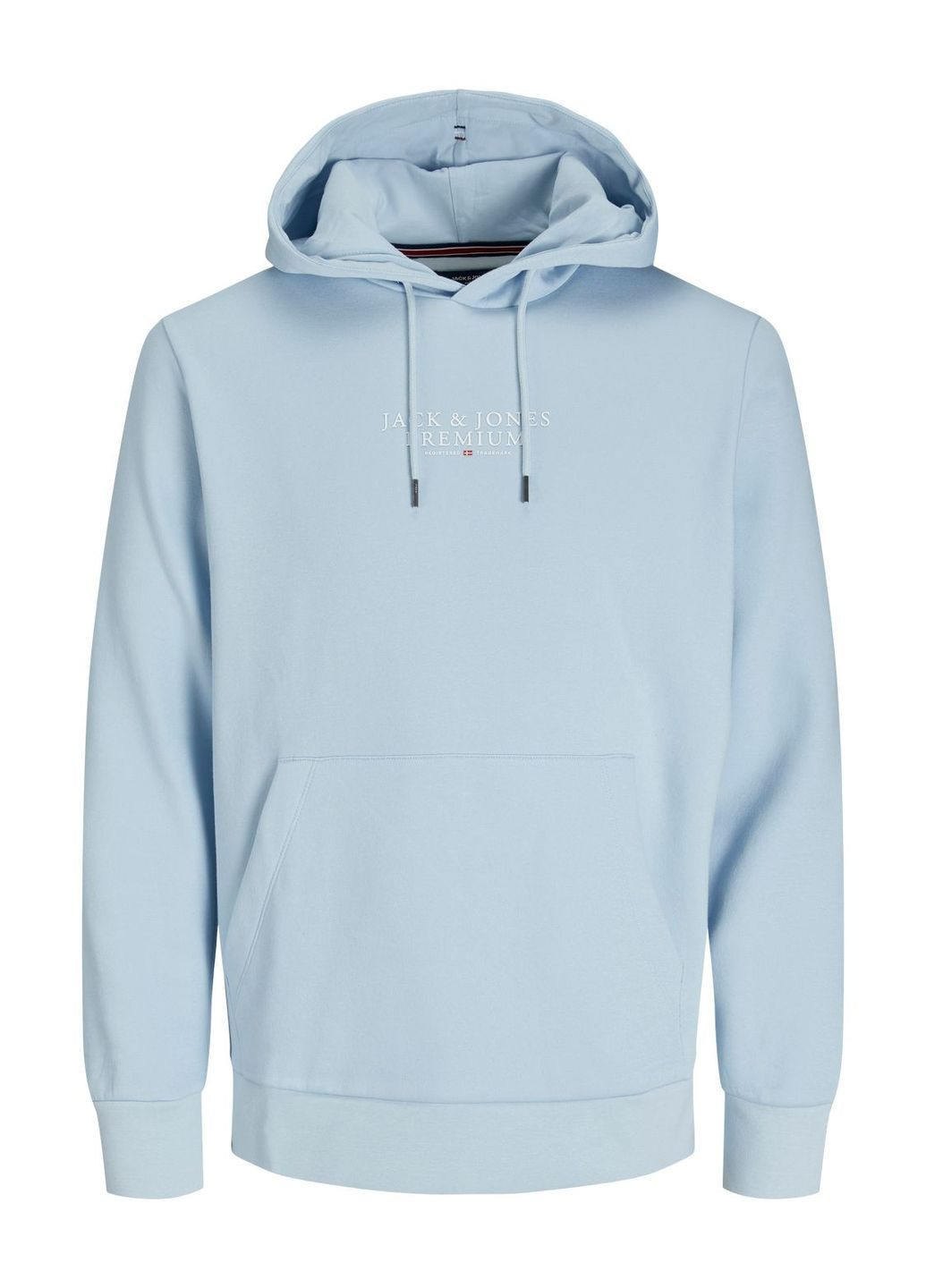 Худи флис,светло-голубой с принтом,JACK&JONES Jack & Jones (368158334)