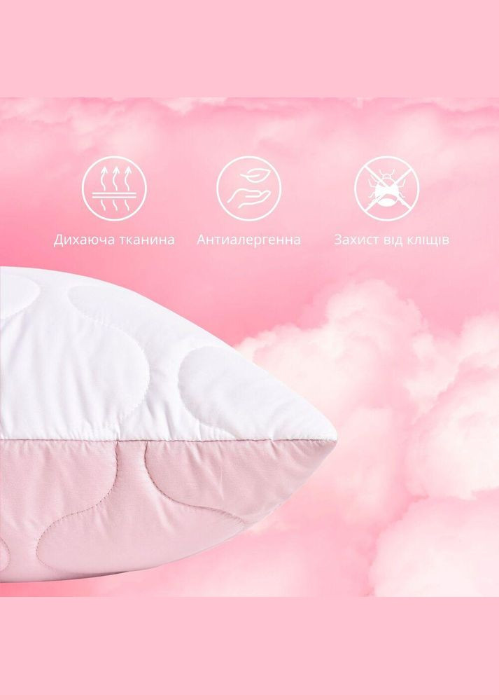 Подушка для сну 50х70 см Soft двостороння аналог лебединого пуху стьобана, штучний пух, преміум IDEIA (320622684)