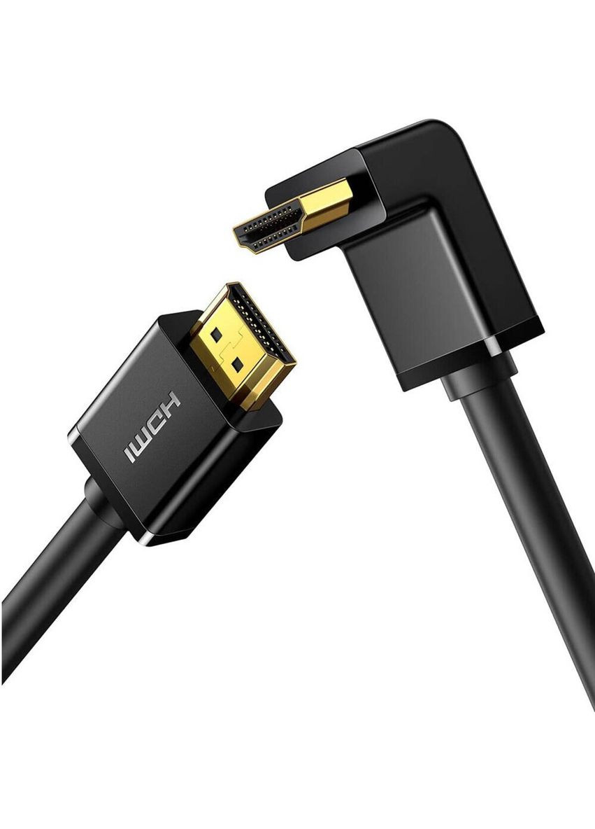 Кабель HDMI 4K Cable Male to Male 90 Degree Black 1m Ugreen HD103 (340279609)