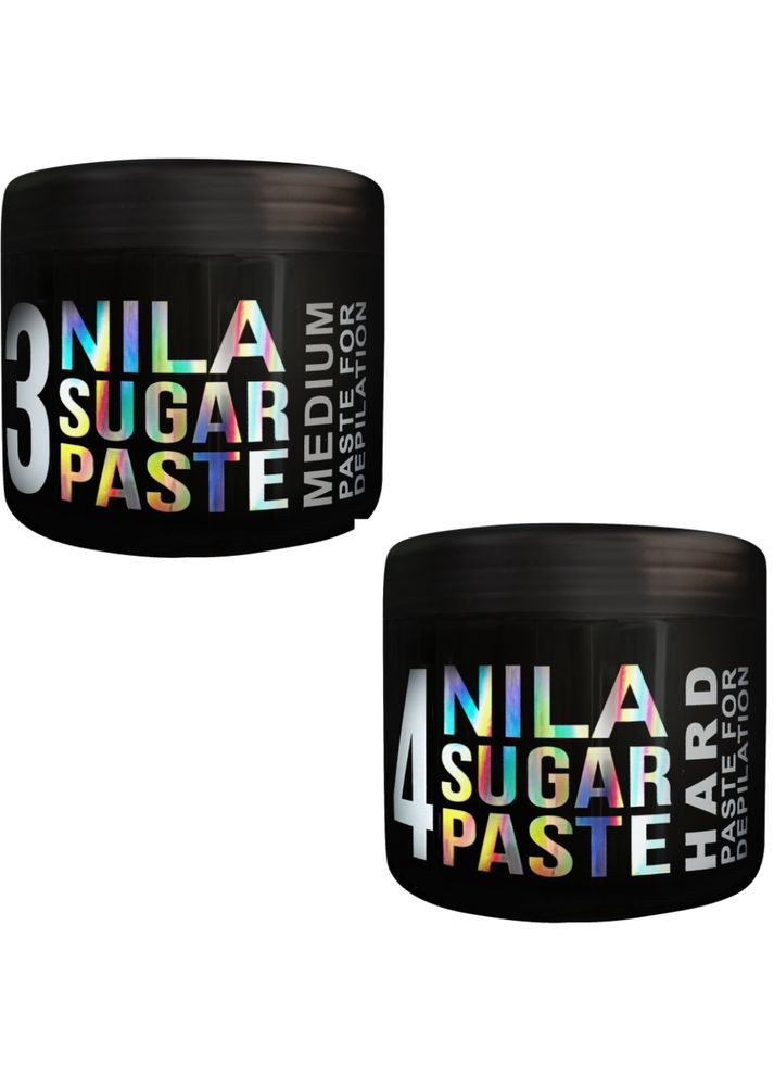 Набір паст для шугарингу Medium + Hard, 2×750 г (500 мл) Nila (335877593)