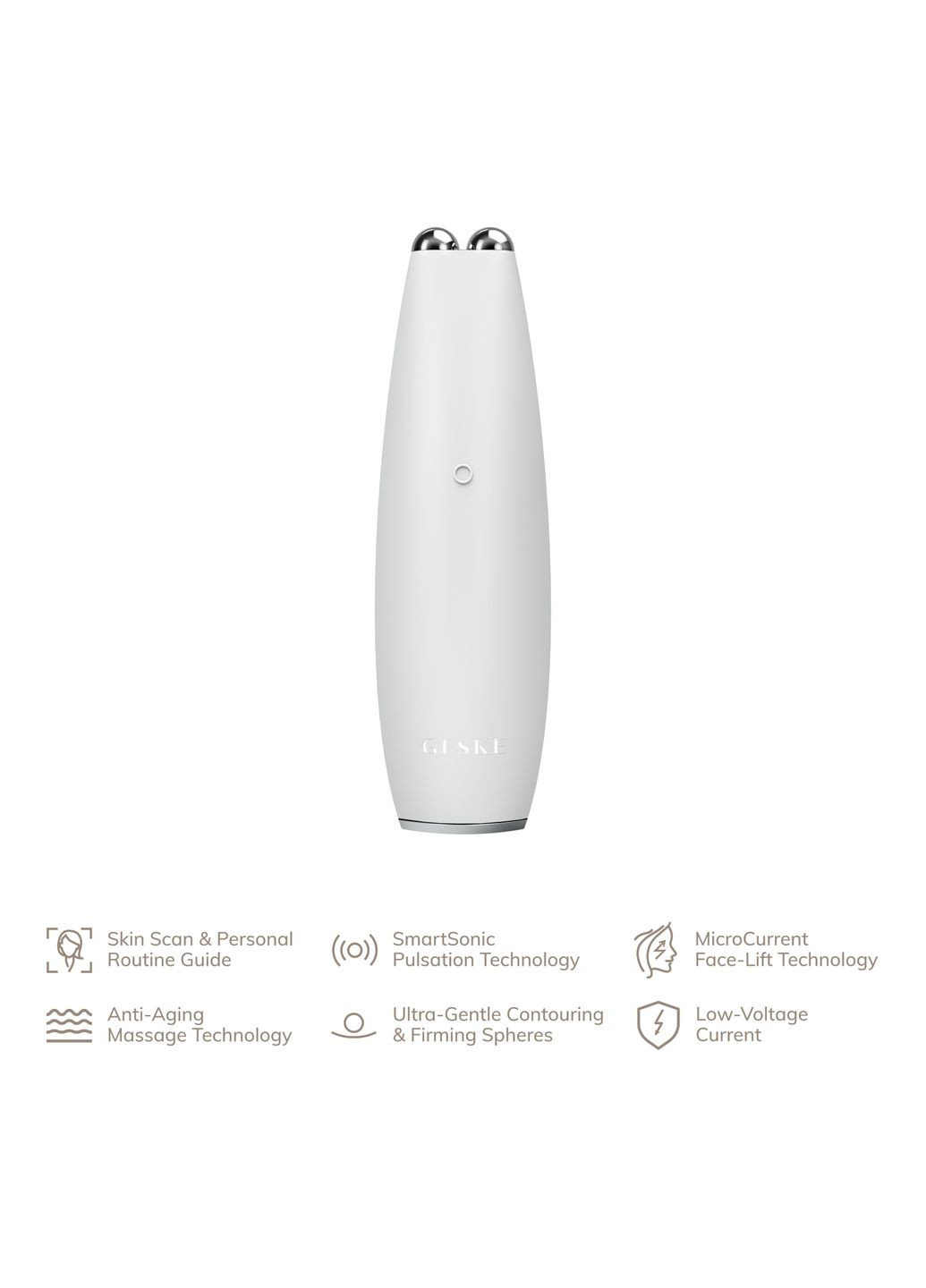 Микротоковая ручка для подтяжки лица MicroCurrent Face-Lift Pen 6в1 white GESKE (341526161)