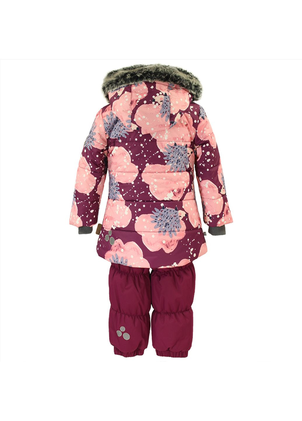 Бордова комплект для дівчаток novalla, бордовий з принтом / бордовий, розмір 80 (83234) Huppa 45020030-83234-080