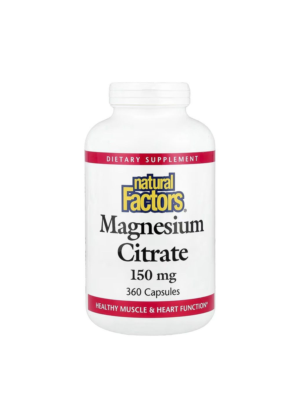 , цитрат магнію, 150 мг, 360 капсул Natural Factors (361972029)