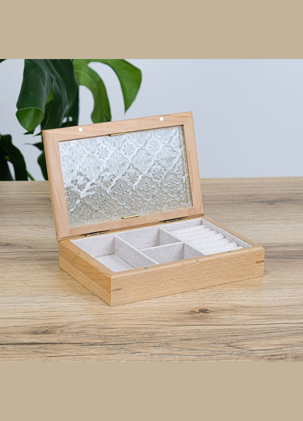Шкатулка для прикрас дерев'яна світле дерево см (JZ-034) Гранд Презент (322190846)