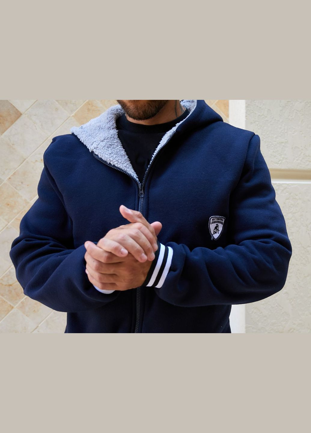 Чоловічий теплий спортивний костюм колір антрацит New Trend (304988558)