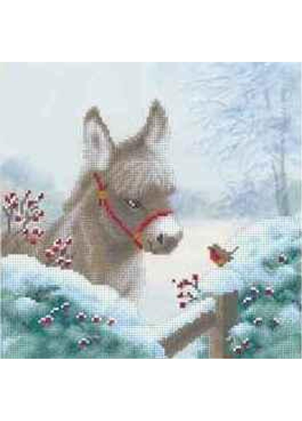 Схема для вишивки бісером " Віслюк " часткова викладка, заготівля, 25х25 см No Brand (333165292)