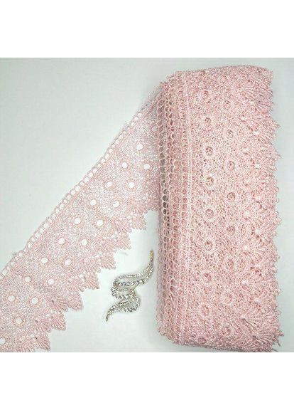 (1 метр) Кружево макраме 8 см цвет - розовый (31M-SF3062-5) Plus-plus (352746683)