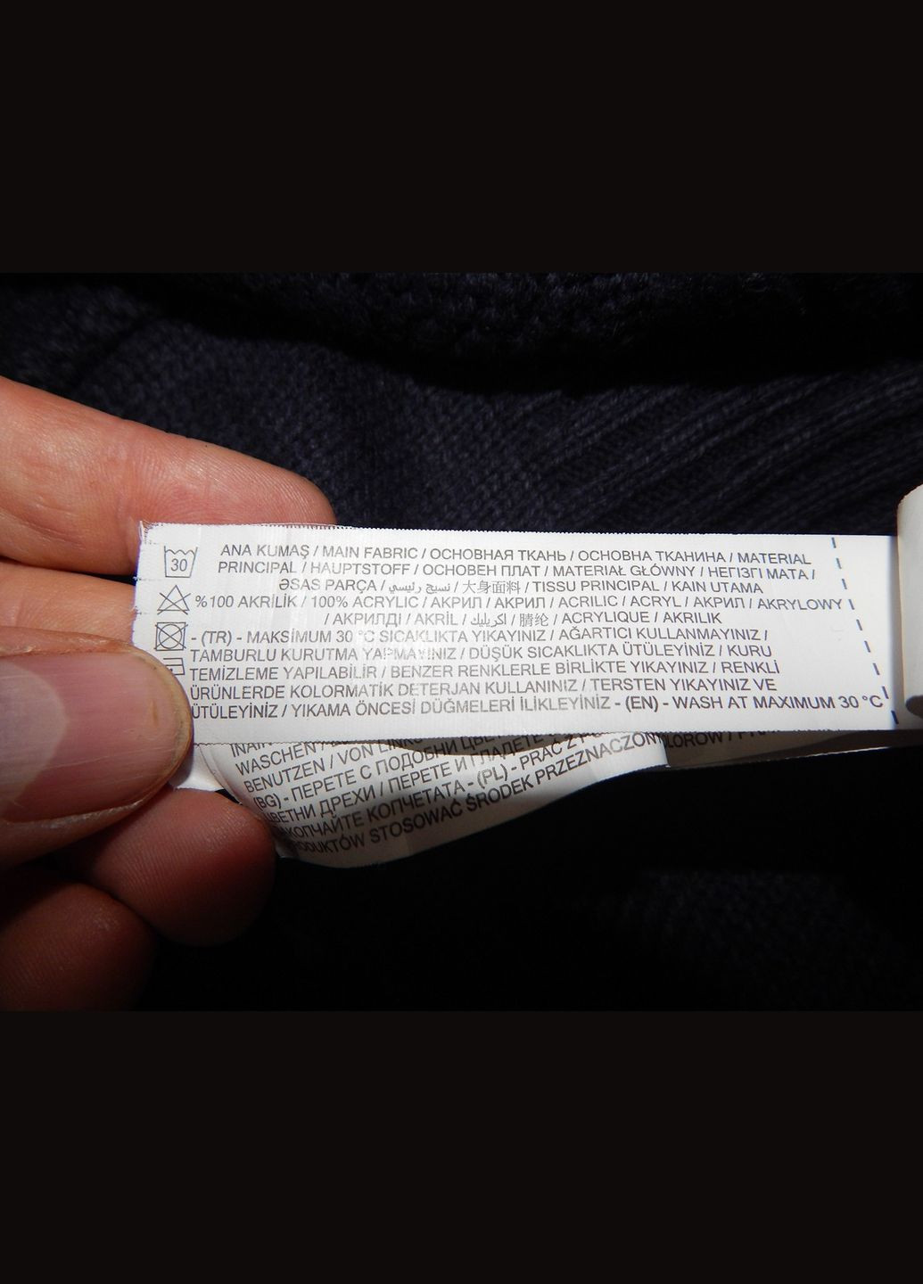 Синій зимовий светр чоловічий lcw casual р.46-48 066sm (тільки у вказаному розмірі, тільки 1 шт) No Brand