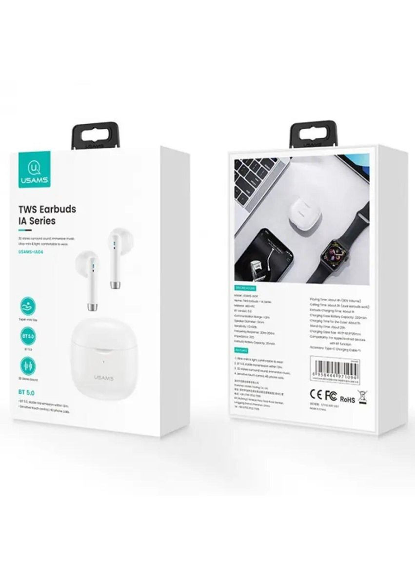 Бездротові навушники IA04 TWS Earbuds IA Series White USAMS (323122540)