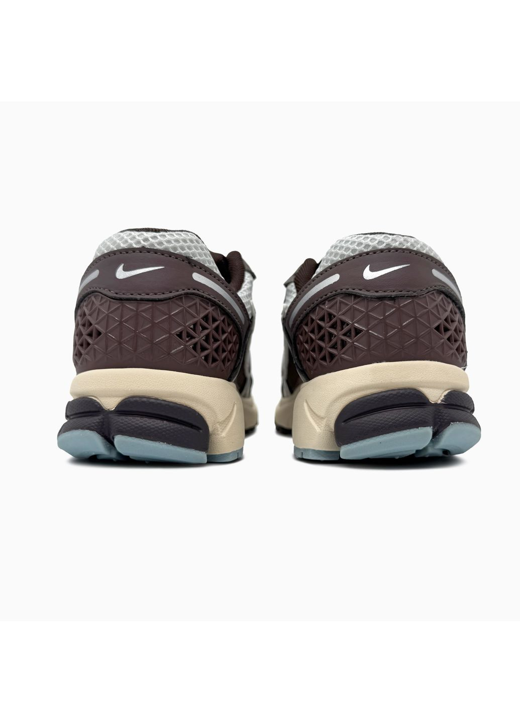 Коричневые демисезонные кроссовки мужские и женские Nike Zoom Vomero 5 Brown White | Найк Зум Вомеро 14