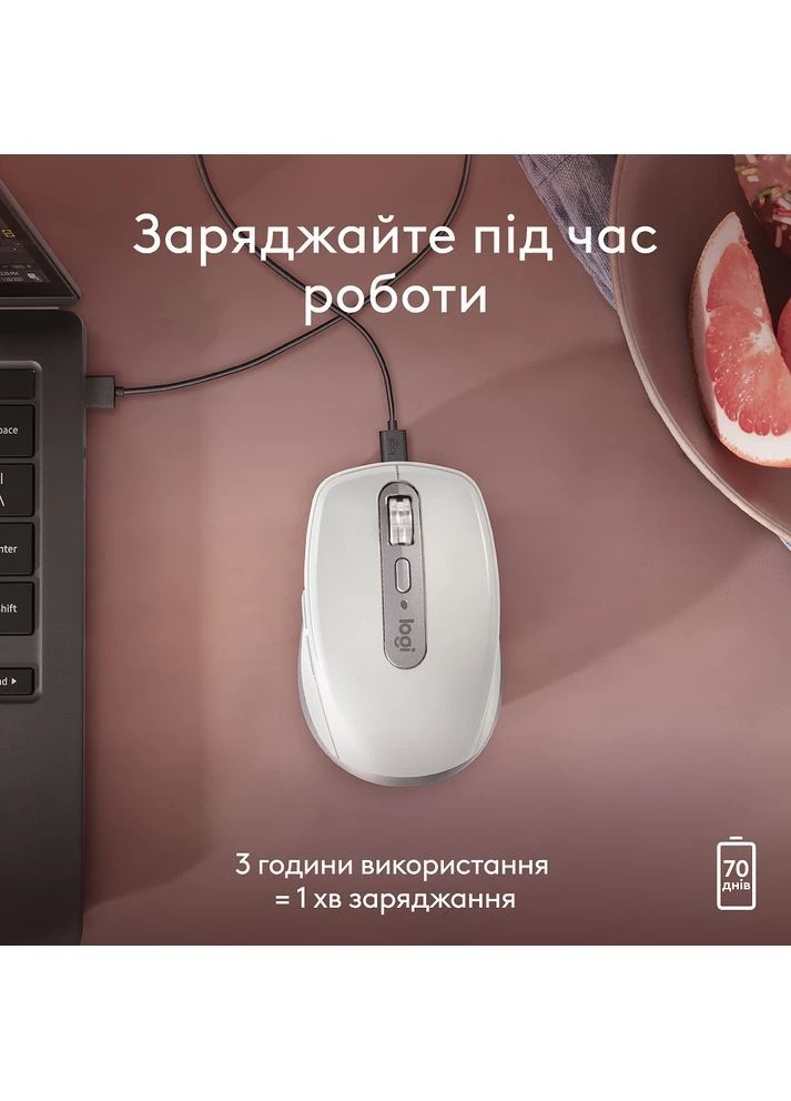 Миша бездротова MX Anywhere 3S for Mac, Pale Grey (910-006946) Logitech (402278134)