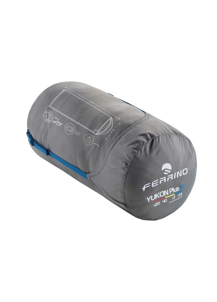 Спальний мішок Yukon Plus SQ +7C Blue Left (m375010) Ferrino Yukon Plus SQ +7C Blue Left (86358NBBS) (372957912)