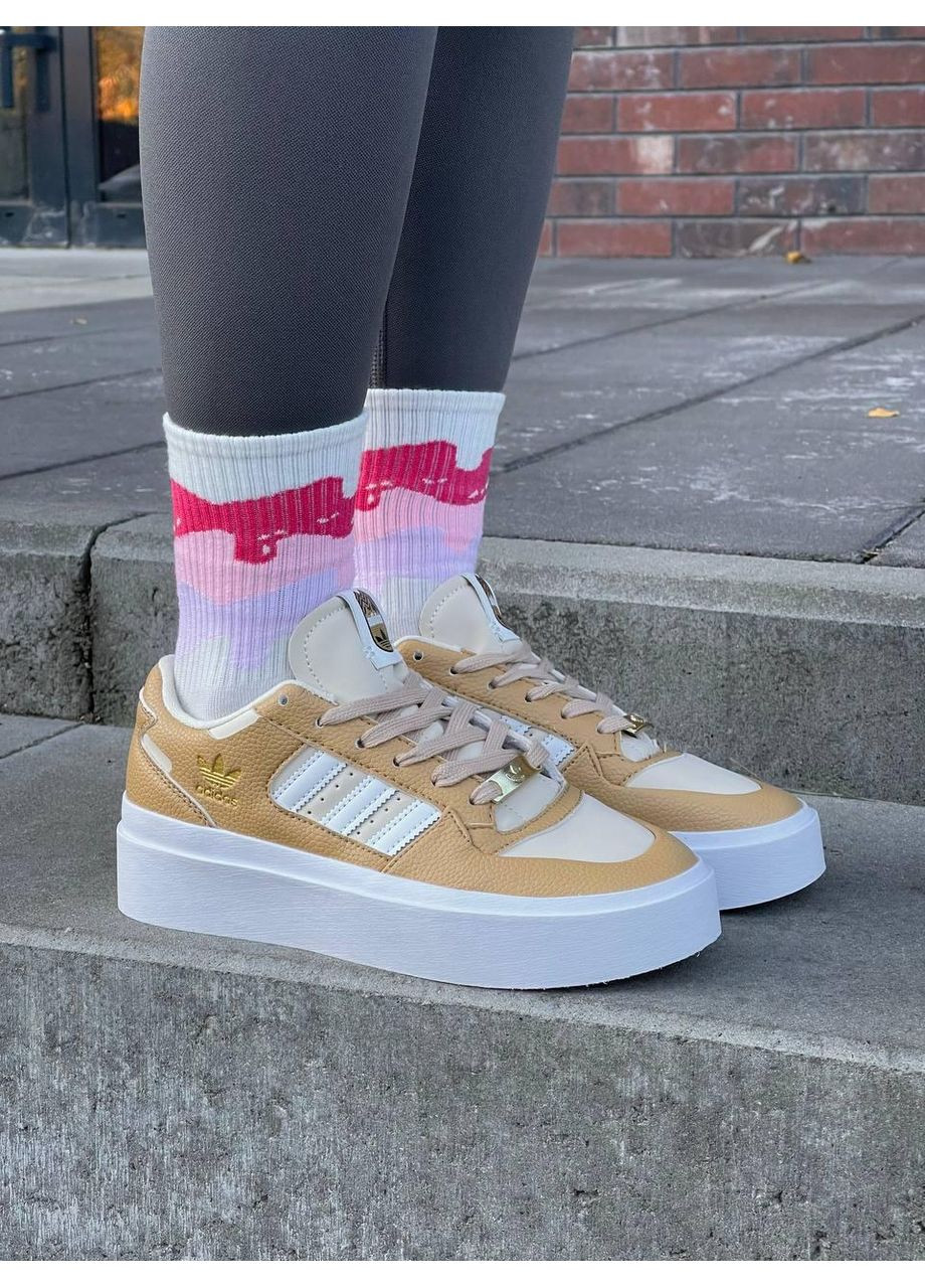 КРОССОВКИ ЖЕНСКИЕ ADIDAS FORUM BONEGA BEIGE IF4829 АДИДАС ФОРУМ No Brand бежевые демисезоны (367169309)