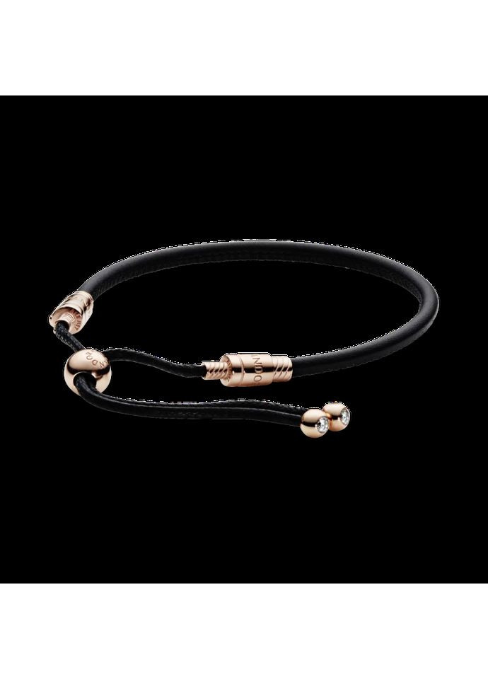 Браслет Пандора кожаный с застежкой 14K розовым золотом 588059CBK Kabluchka (355346147)