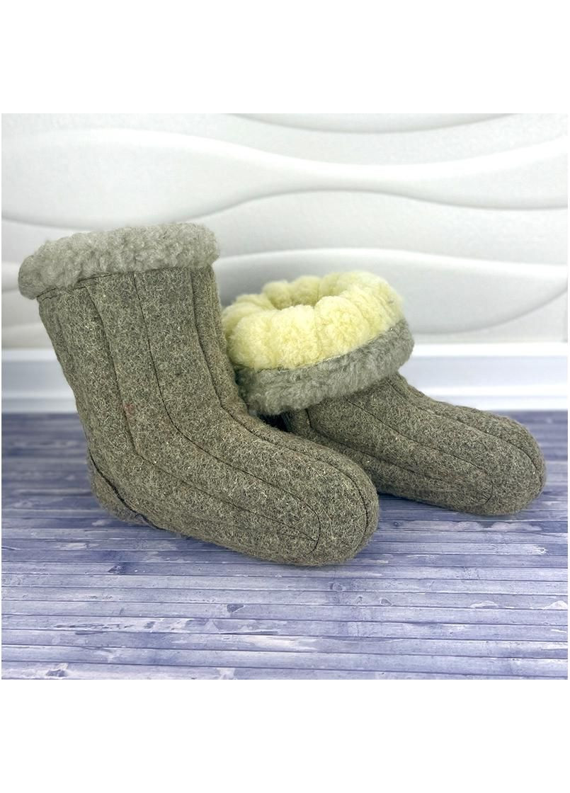 Коричневые валянки жiночi суконнi е-0070505 коричневi Sanlin