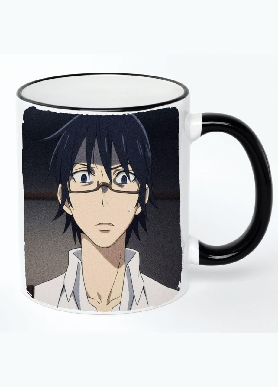 Чашка Город, где нет только меня Аниме #011 (кружка, кружка) Белая с черной ручкой 330 мл No Brand (322714285)