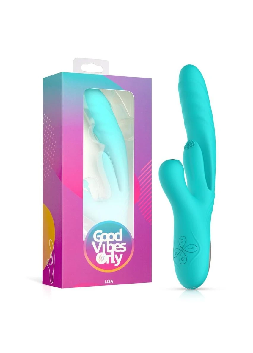 Вібратор-кролик Lisa Thrusting Rabbit Vibrator with G-Spot Stimulator - CherryLove Good Vibes Only (389902349)