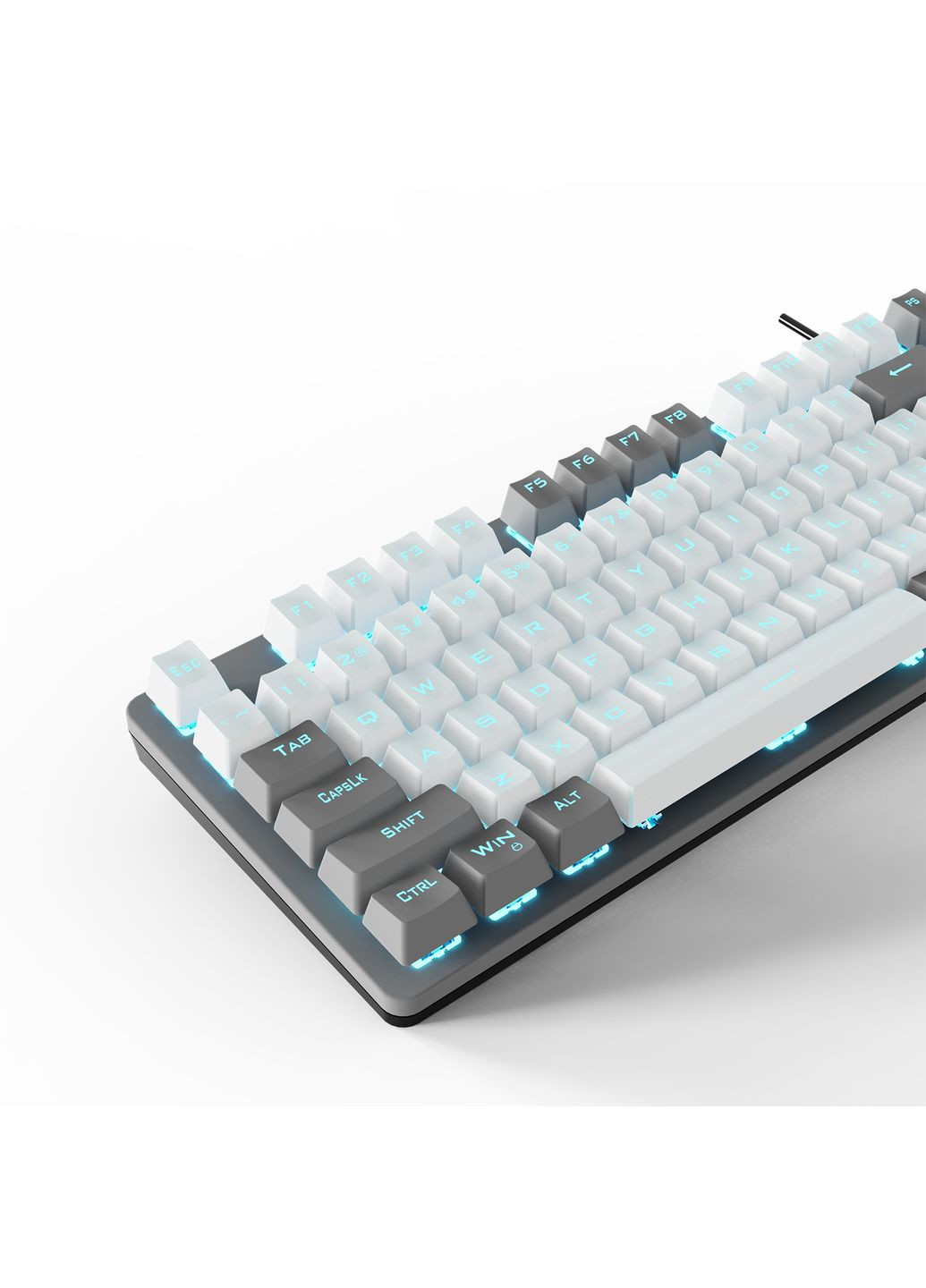 Клавіатура Mechanical F3287 White/Grey Keycap KRGD Blue (6948391240688) Aula (370619949)