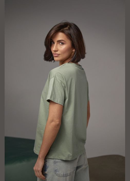 Женская футболка украшена бисером и стразом. PEPPER MINT - (290704331)