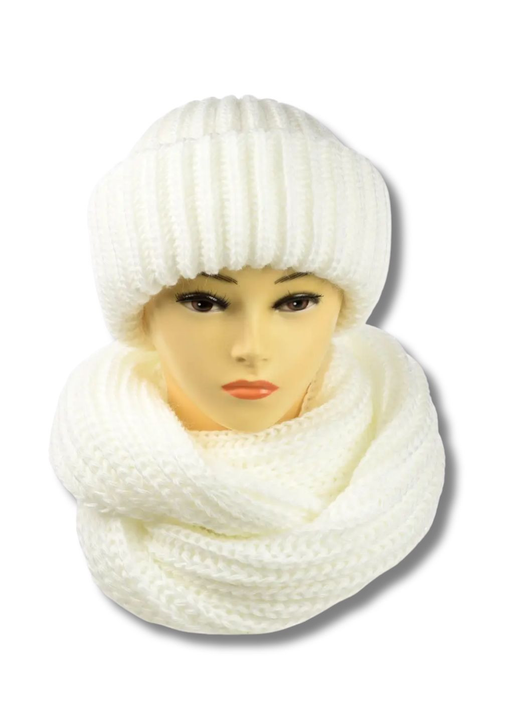 шапка + хомут - Барбара No Brand Жіночий зимовий комплект (353828328)