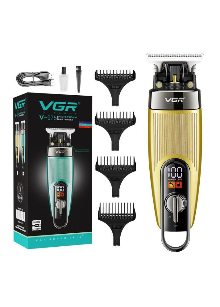 Машинка для стрижки волос V-975 триммер для бороды и усов. Цвет: золотой VGR (363059046)