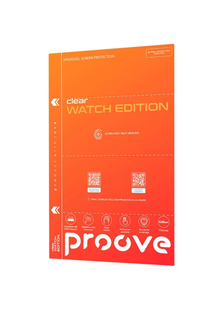 Гидрогелевая защитная пленка Hydrogel Screen Protective Watch Edition Pro Size S Clear + бесплатная поклейка (GGWE11801150) Proove (399663919)