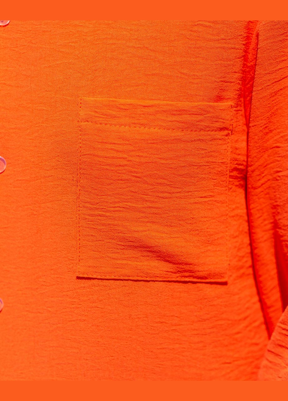 Женский костюм из креп жатки рубашка и штаны Оранжевый Maybel (295447331)