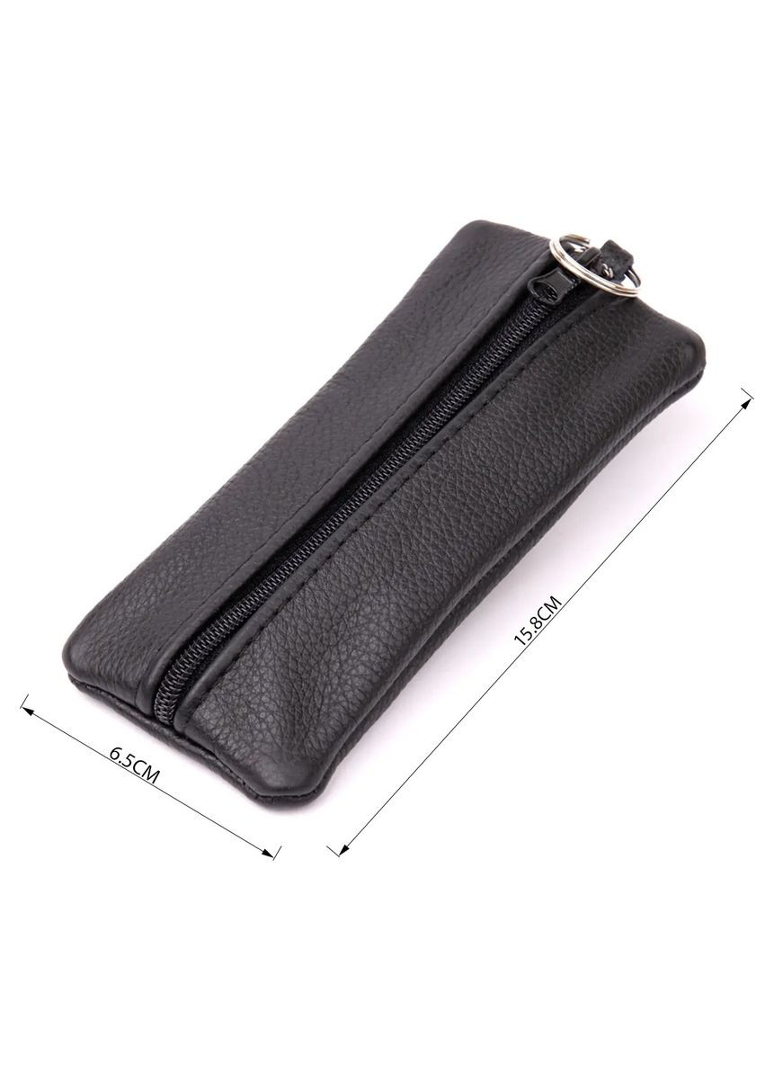 Вместительная ключница кожаная 15310 Черная Shvigel (300232598)