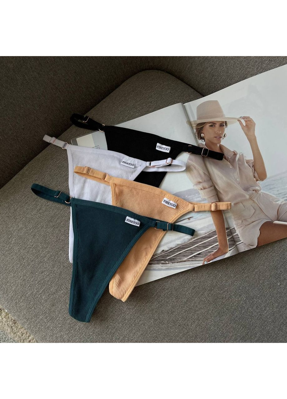 Женские трусики – стринги комплект 7 штук с регуляторами на лямках трусы женские стринги для девушек Finetoo (365814716)