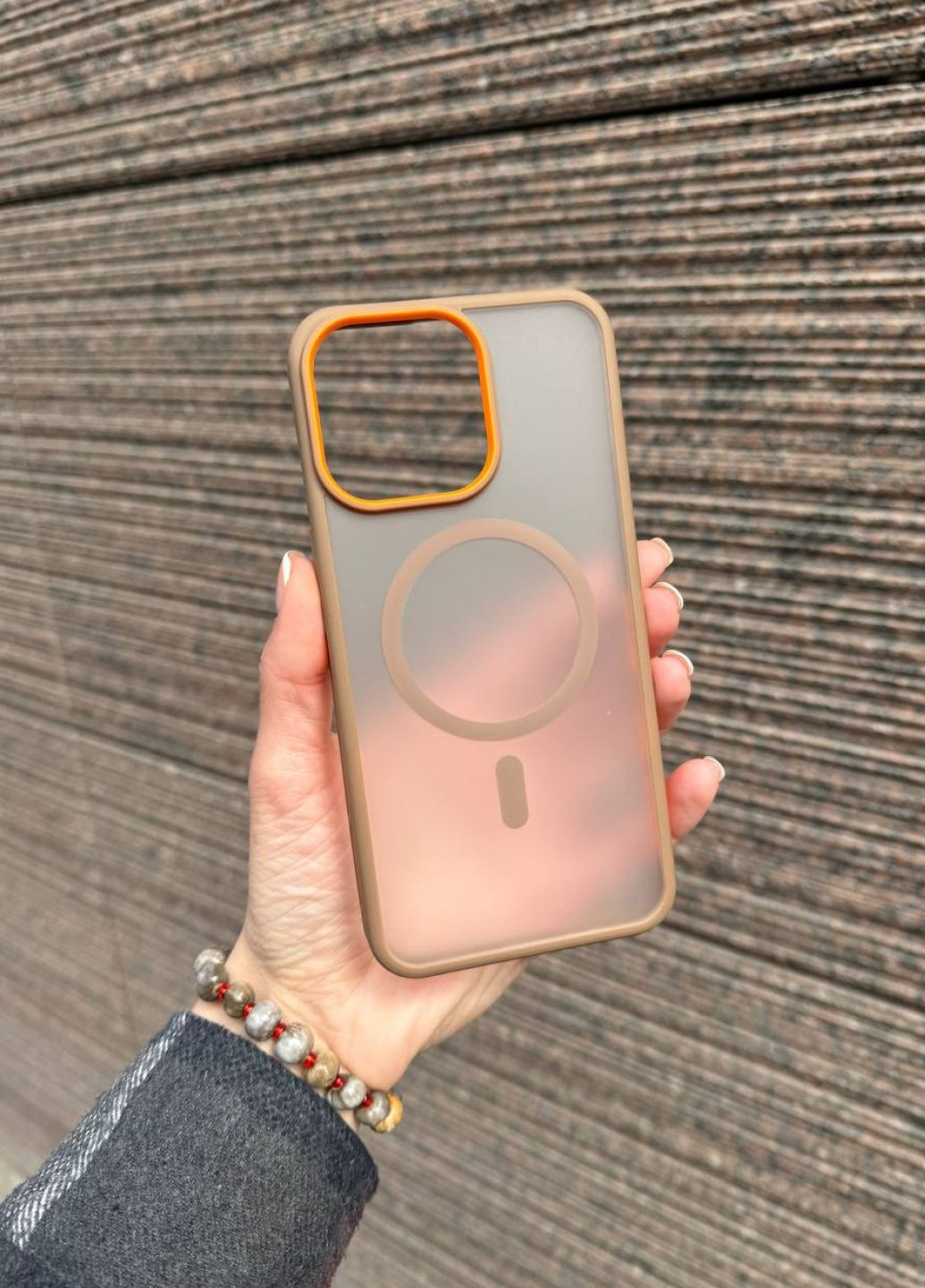 Чохол протиударний з MagSafe для iPhone 12 Pro Max Brown / чохол айфон 12 про макс коричневий матовий No Brand (330033493)