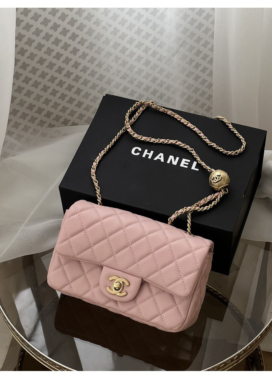 Сумка жіноча Classic 1.55 Small Single Flap Prem рожевий через плече No Brand (369935721)