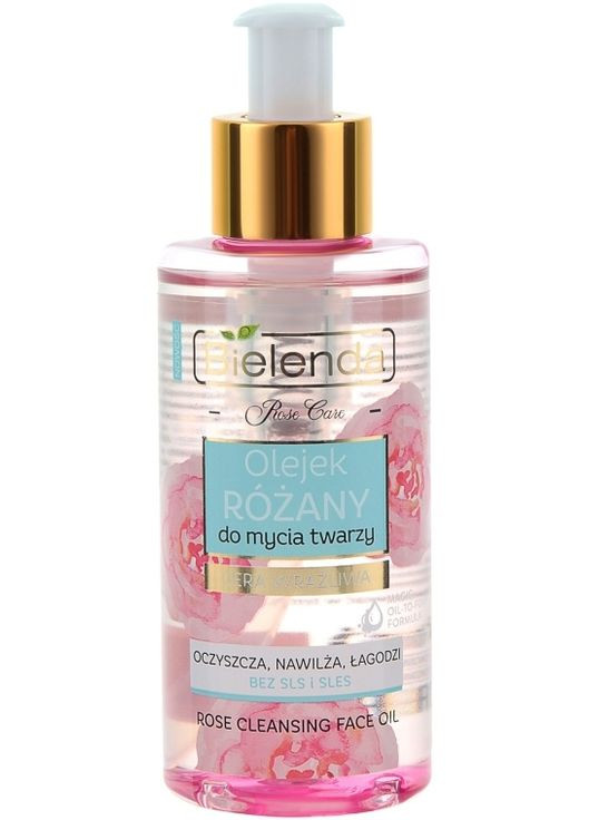 Трояндова олія для вмивання Rose Care Cleansing Face Oil For Sensitive Skin 140ml (337525-424) Bielenda (368632979)
