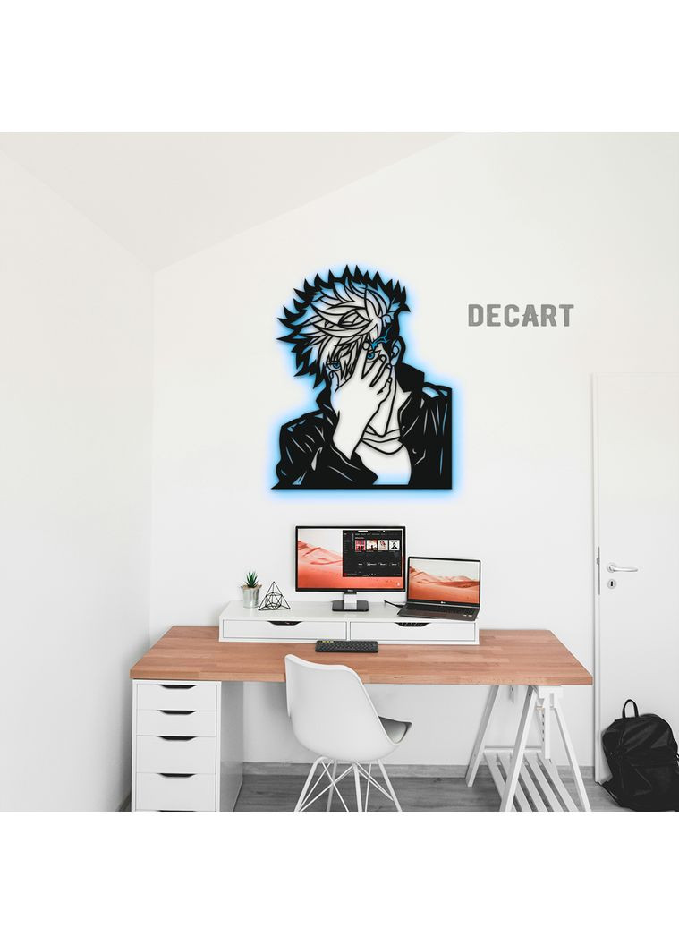 Деревянное панно на подарок Сатору Годжо 2 90х73 см Decart (360610132)