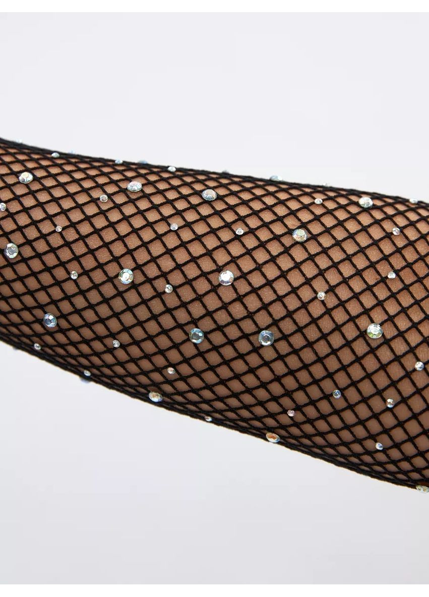 Жіночі рукавички в сітку зі стразами рукавиці з камінчиками для фотосесії карнавальні високі one size для жінок Cindylove (260953568)