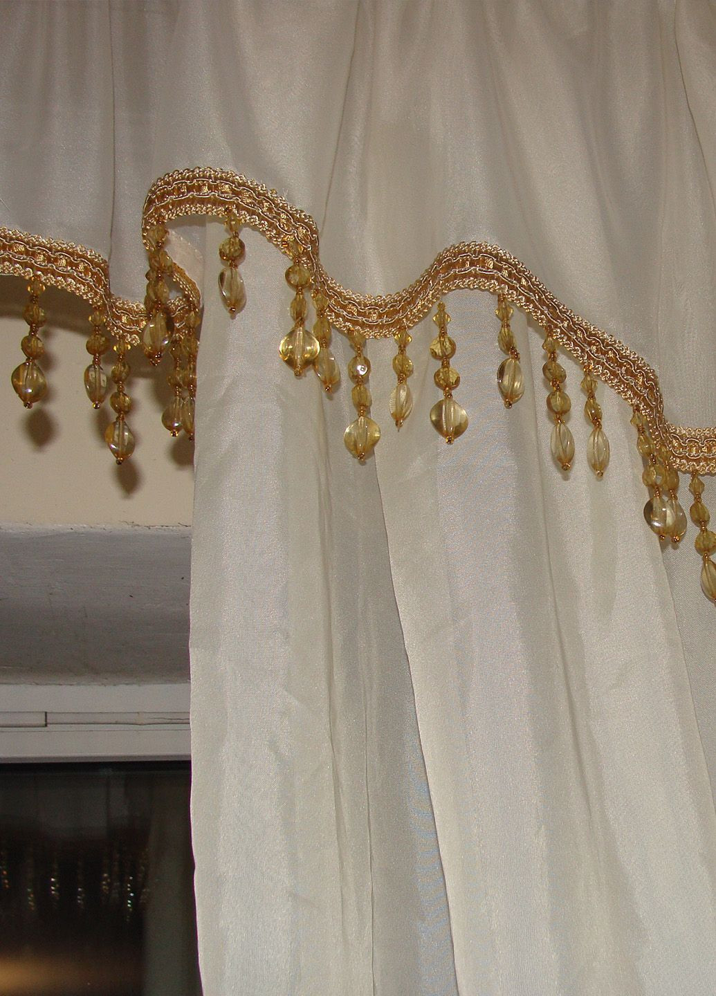 Ламбрекен Simple з бахрамою карниз 200см молочний (70_6к) Firanka Classic (364502913)