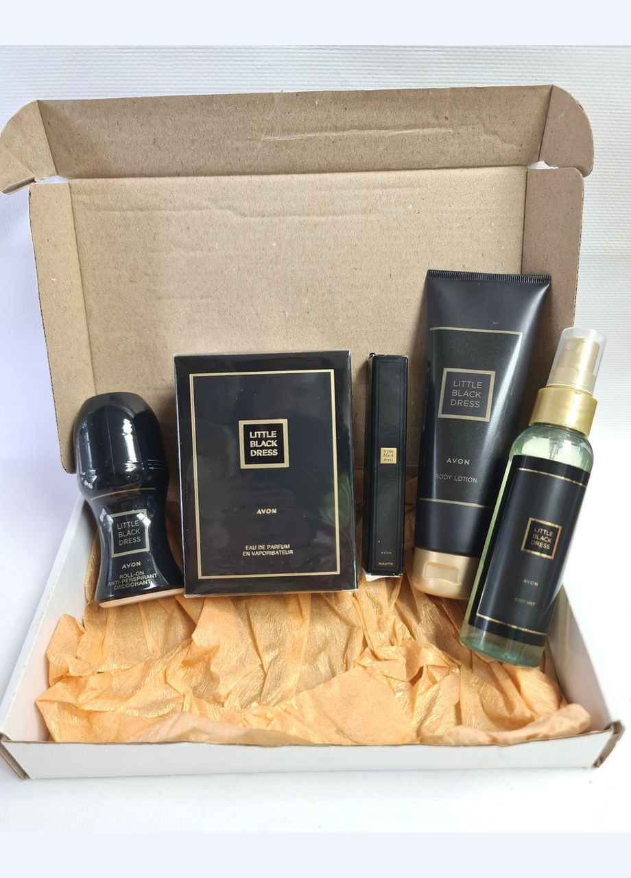 Подарочный набор в коробке Little Black Dress из 5и единиц - Эйвон Чёрное платье Avon (316450669)