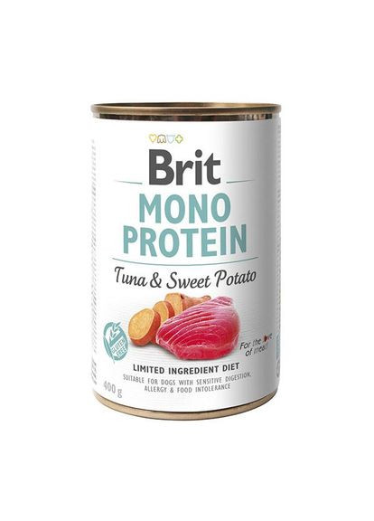 Вологий корм Mono Protein для собак з тунцем і бататом 400 г (8595602529742) Brit (279562083)