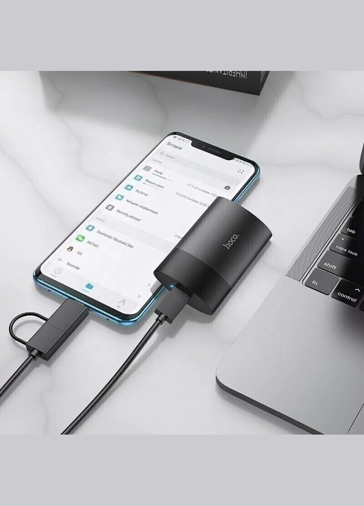 Зовнішній накопичувач SSD 512GB Type-C UD12 PSSD Mobile Сірий Hoco (335834260)