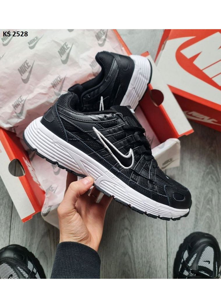 Чорні Осінні кросівки чоловічі nike p-6000 black white найк п-6000 No Brand