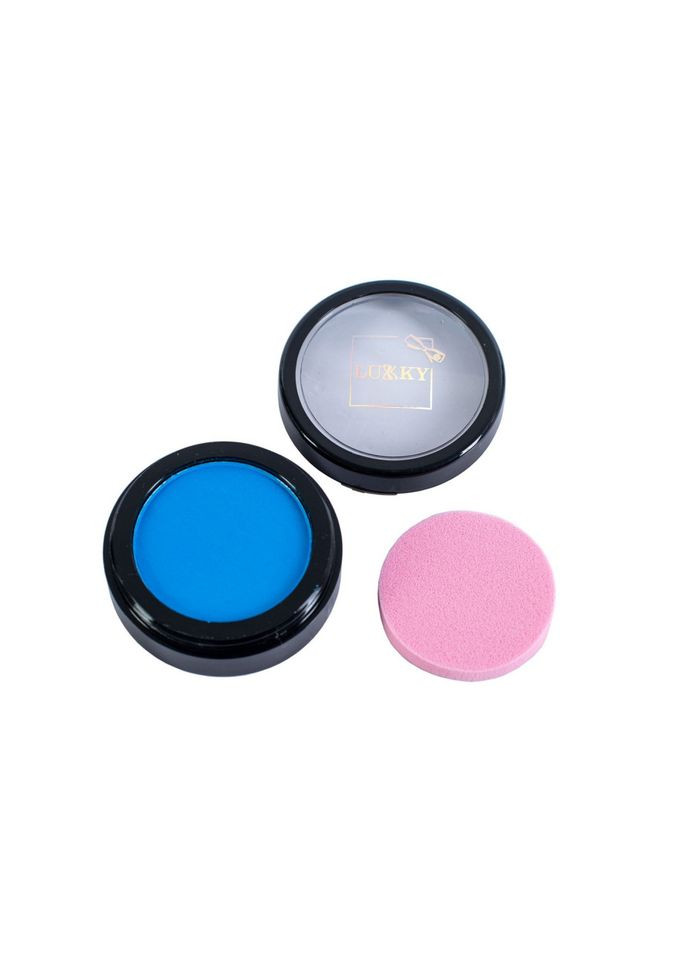 Дитячі пудрові крейди для волосся з спонжем блакитні для дівчаток для тимчасового фарбування нешкідлива крейда для волосся Lukky (368755893)