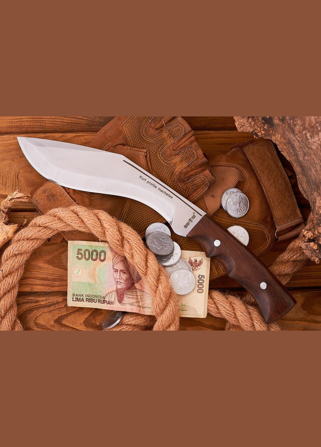 Кукри Мачете с деревянной рукоятью XN-28 Качественная сталь 440С Grand Way (370770540)