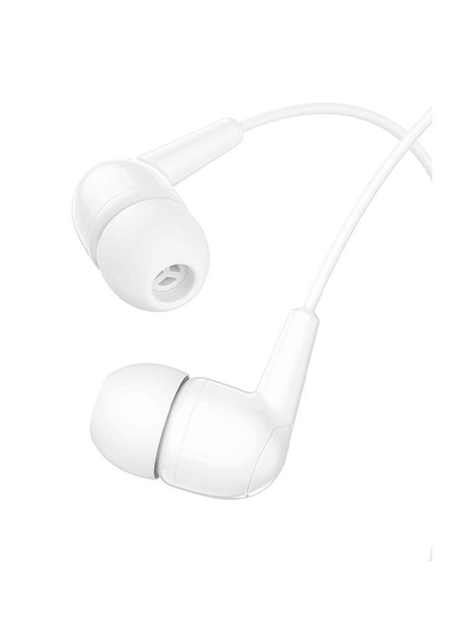 Навушники дротові вакуумні M97 з мікрофоном Jack 3.5 колір білий ЦБ-00208019 Hoco (278747678)