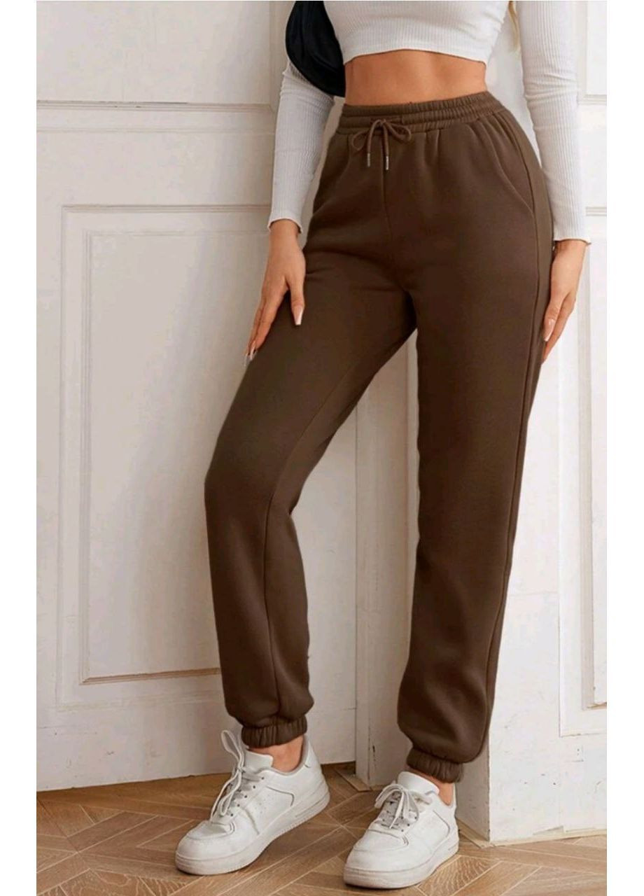 Жіночі спортивні штани з тринитки на флісі No Brand (363969479)