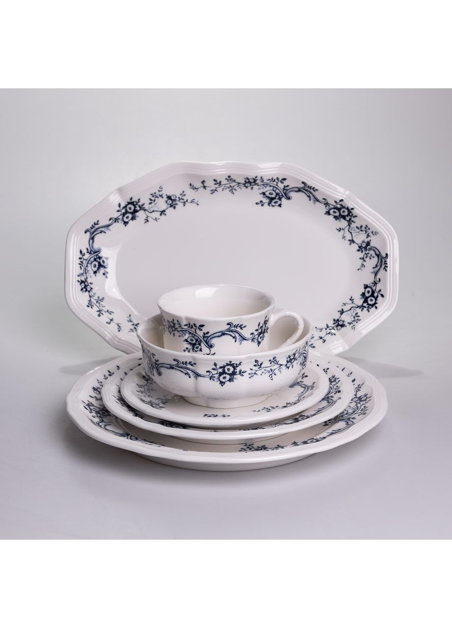Столовий набір посуду тарілок і чашок 32 предмети на 6 персон Vintage порцеляновий YY78-10A Yiwu (371162093)