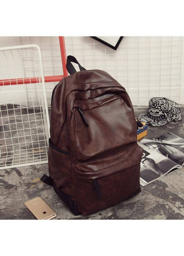 Чоловічий шкіряний рюкзак Feidikabolo чорний міський ранець із натуральної шкіри для дорослих сумка для подорожей ProDobro (363136197)